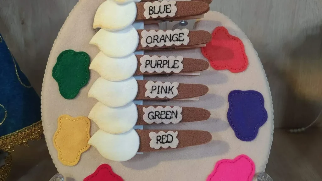 Imagem paleta em feltro do artigo Paleta de cores "Pintando o 7" em feltro - Faça Você Mesmo