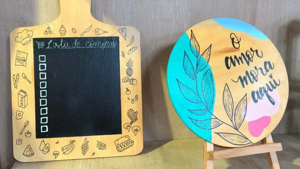 Imagem placa efeito madeira do artigo Placa com Efeito Madeira - Faça Você Mesmo