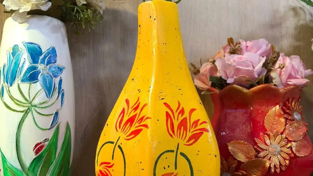 Imagem vaso gesso do artigo Vaso decorativo de gesso e caixa de leite - Faça Você Mesmo