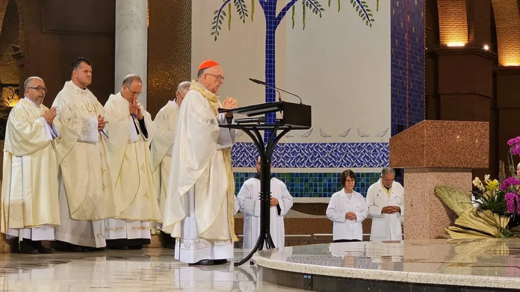 Imagem Santa Missa em celebracao a Romaria de Santo Agostinho do artigo Cardeal Damasceno preside Santa Missa no Santuário: “Me sinto em casa”