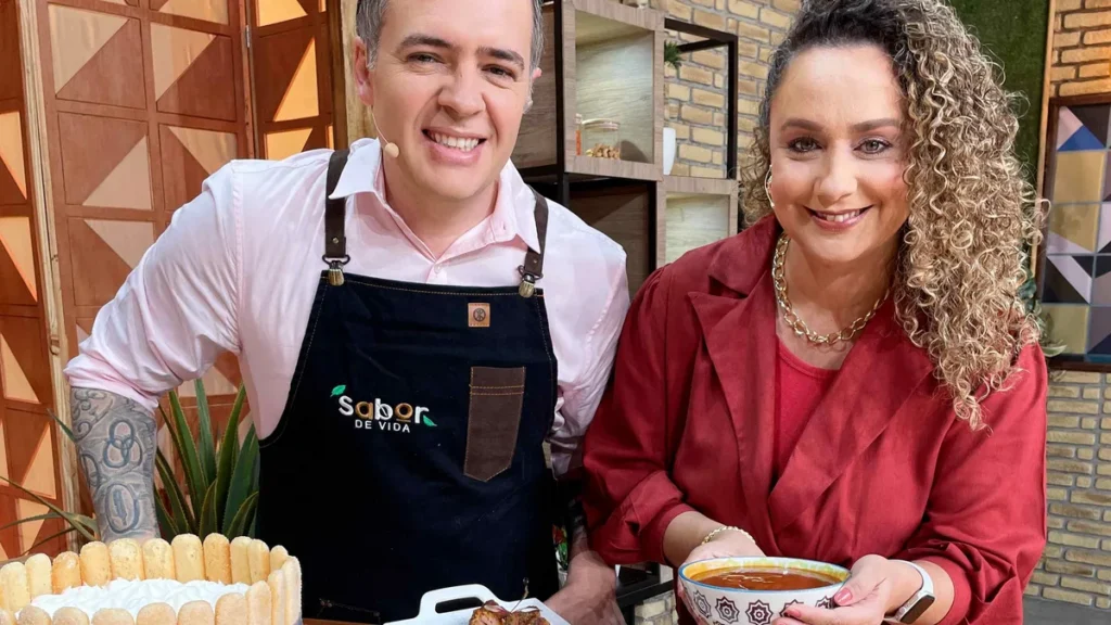 Imagem 2 Chef Leo e Bianca Laua apresentam as culinarias do dia do artigo Manga e goiaba são destaques das receitas do “Sabor de Vida”