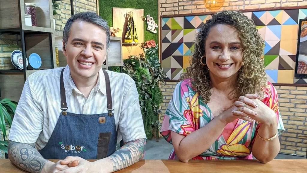 Imagem Chef leo e bianca laua sabor de vida do artigo Fettuccine e Tiramisu são as receitas do “Sabor de Vida” deste domingo