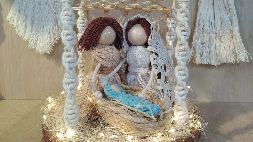 Imagem presepio do artigo Presépio em Macramê - Faça Você Mesmo