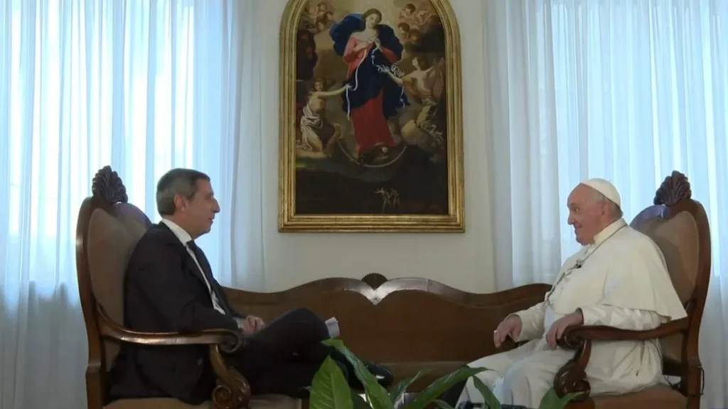 Imagem papa em entrevista do artigo Em entrevista Papa fala de diversos assuntos, de guerra a futebol