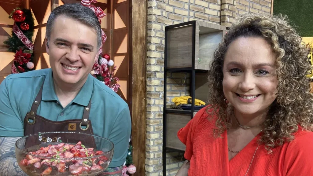 Imagem Bianca e chef leo do artigo Chef Léo ensina opção de Tartar com frutas e queijo
