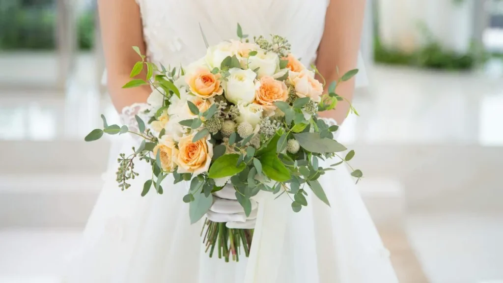 Imagem buque de flores nas maos da noiva do artigo Flores no casamento: Significado e devoção