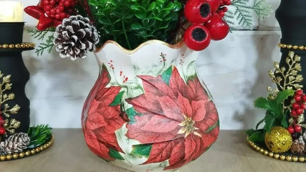 Imagem vado decorativo do artigo Vaso Decorativo de Natal (DIY) - Faça Você Mesmo