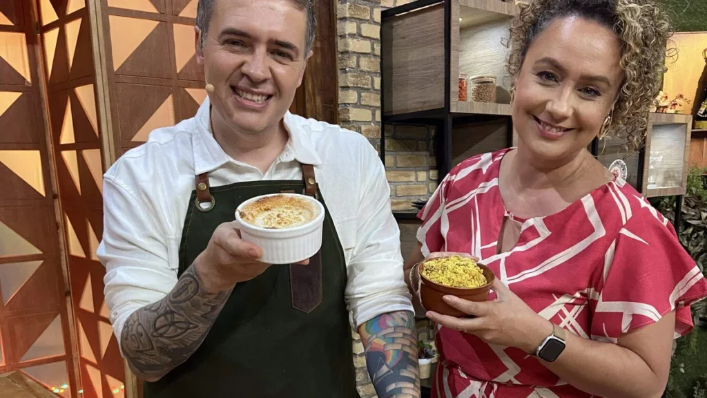 Imagem 2 Chef Leonardo Roncon e Bianca Laua Sabor de Vida culinarias do artigo Delícias da culinária baiana são dicas do chef Leo no “Sabor de Vida”