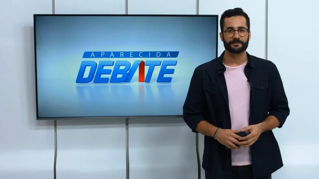 Imagem APD 9 1 Reproducao TV Aparecida 1 do artigo "Aparecida Debate" discute o poder da indústria aeronáutica