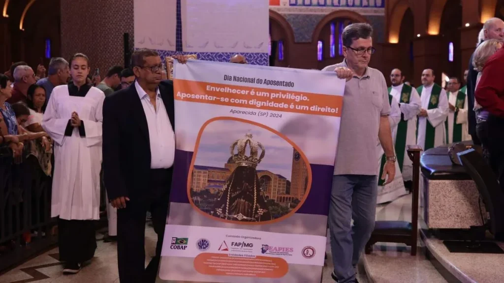 Imagem Romaria Aposentados 2024 do artigo Aposentados pedem intercessão da Mãe Aparecida em Romaria no Santuário