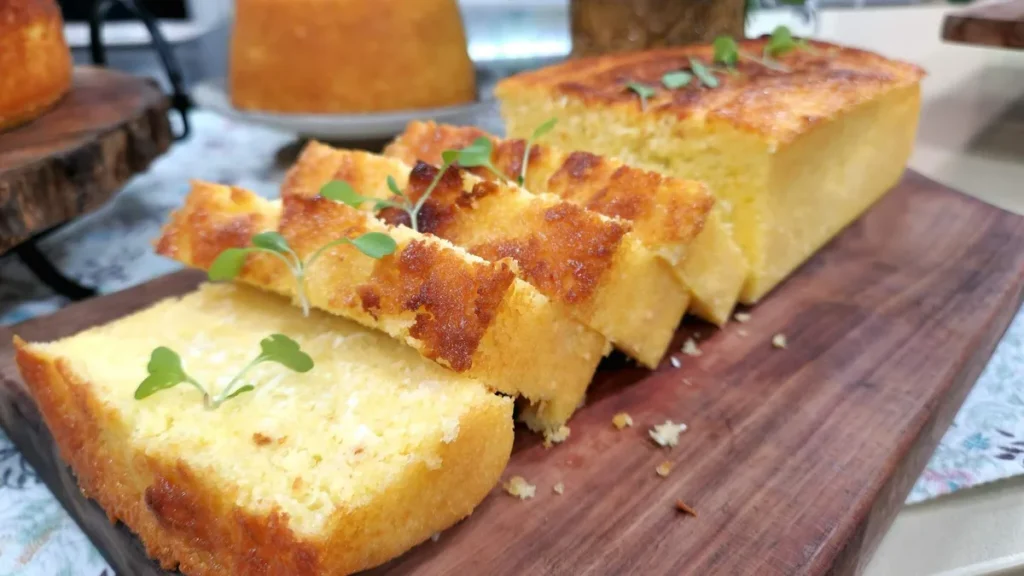 Imagem bolo de fuba do artigo Bolo de Fubá com coco e queijo - Santa Receita