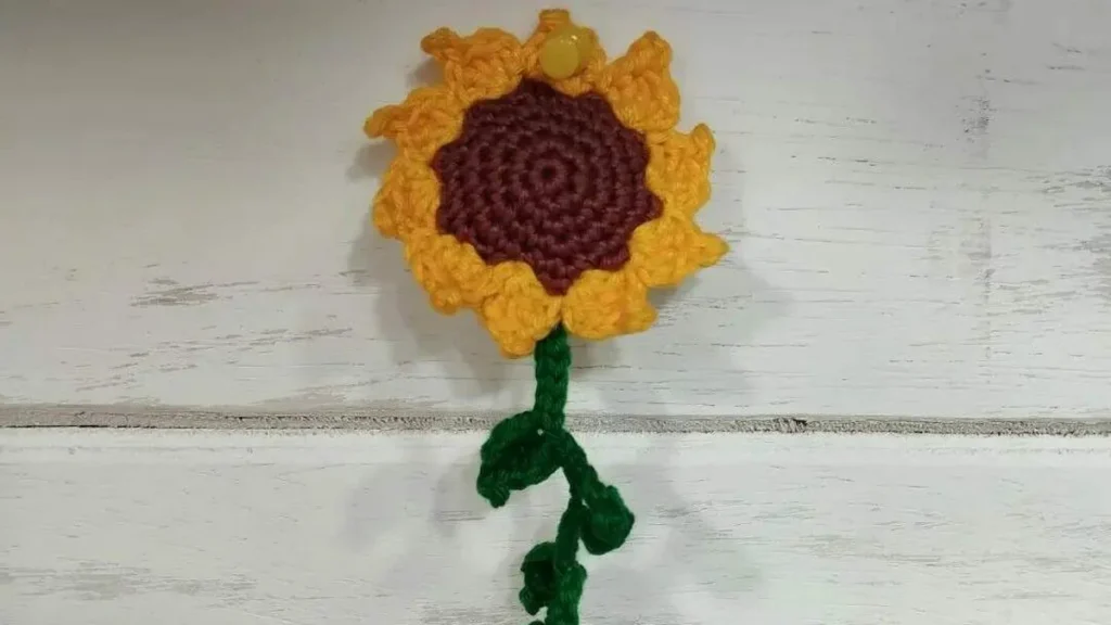 Imagem girassol croche do artigo Presilha girassol em crochê (fio amigurumi) - Faça Você Mesmo