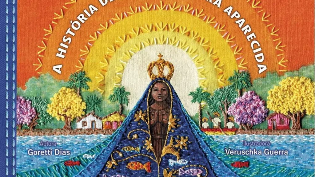 Imagem livro historia de nossa senhora aparecida do artigo Com bordados, encante-se com a história de Nossa Senhora Aparecida