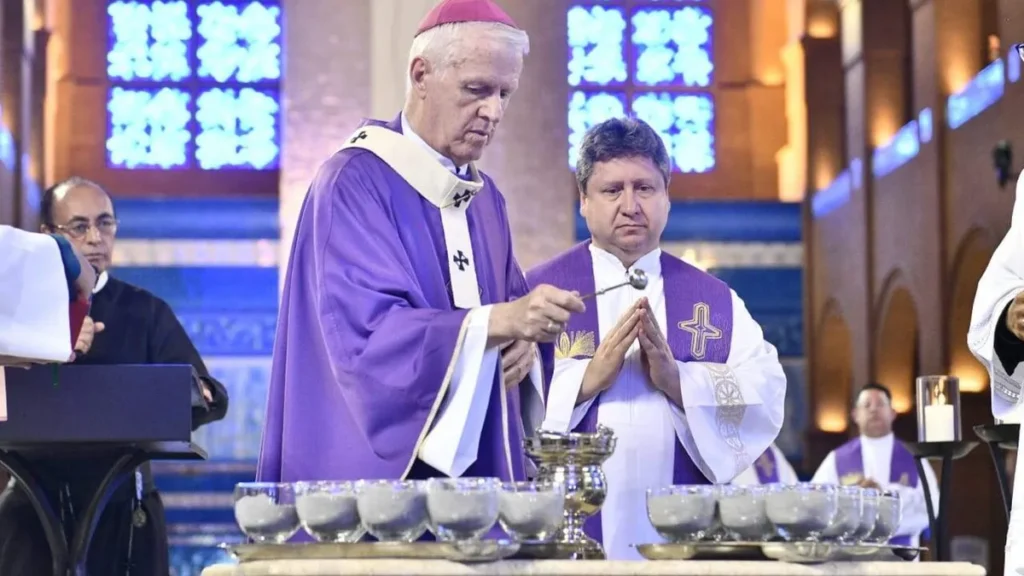Imagem Missa Quarta feira de Cinzas 2024 do artigo Santuário de Aparecida celebra início do tempo quaresmal