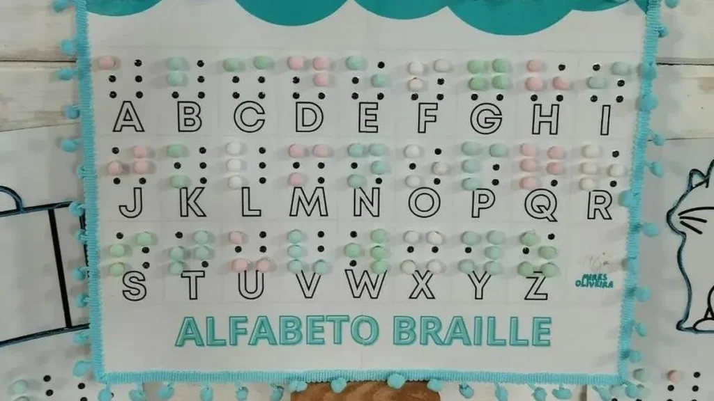 Imagem braille do artigo Placa do alfabeto em braille (Recurso Pedagógico) - Faça Você Mesmo