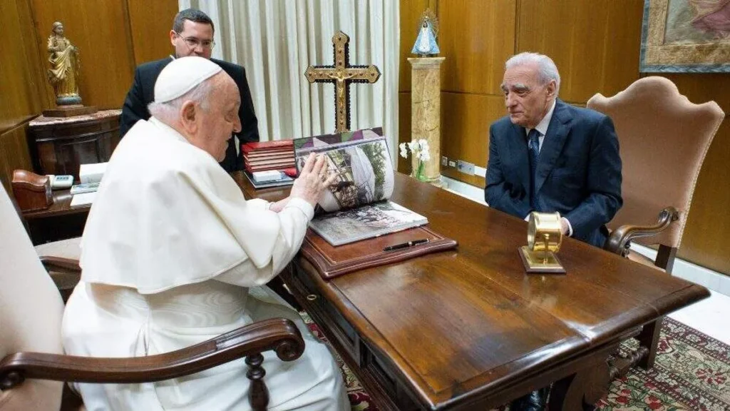 Imagem papa francisco e martin scorsese do artigo Os frutos da amizade entre Papa Francisco e Martin Scorsese