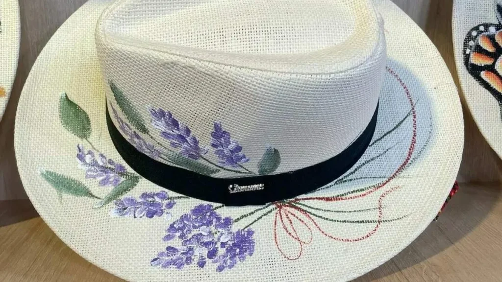 Imagem chapeu lavanda do artigo Pintura de Lavandas em Chapéu - Faça Você Mesmo