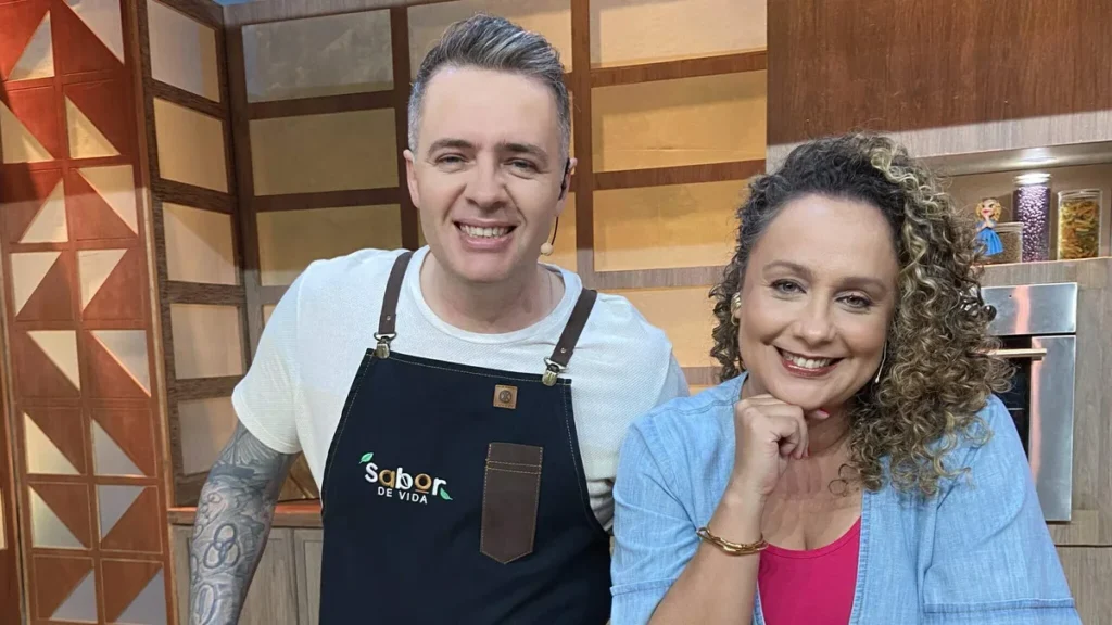 Imagem 1 chef leonardo roncon e bianca laua by juana tannus Easy Resize.com do artigo Chef Leo Roncon ensina uma deliciosa receita de pão no “Sabor de Vida”