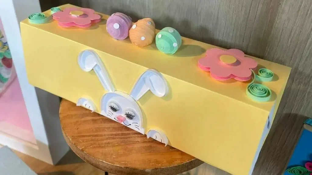 Imagem caixa pascoa do artigo Caixinha de Páscoa decorada em Quilling 3d - Faça Você Mesmo