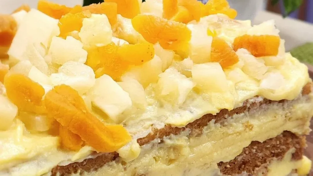 Imagem bolo frutas amarelas do artigo Bolo de Frutas Amarelas - Santa Receita