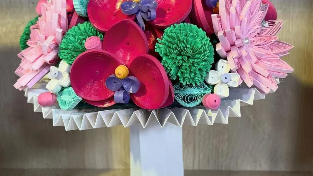 Imagem buque quitting fvm1 do artigo Buquê de Flores em Quilling - Faça Você Mesmo