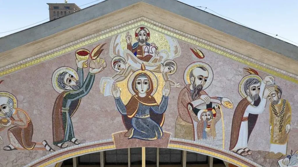 Imagem Ascensao e Pentecostes do artigo A Ascensão e o Pentecostes na Fachada Sul