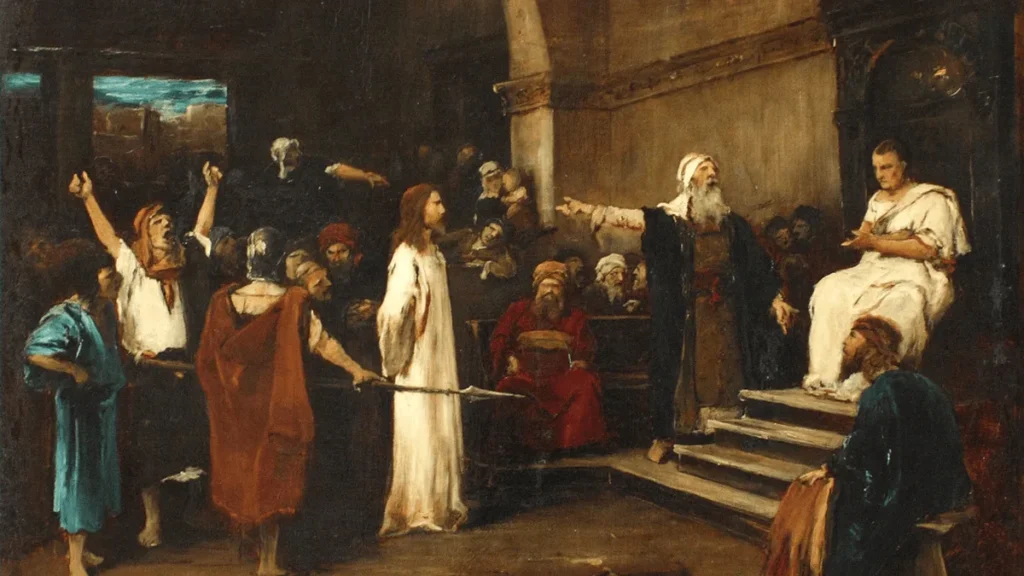 Imagem o julgamento de cristo do artigo Você já pensou o que teria acontecido com Barrabás? Este filme nos ajuda a refletir sobre este personagem