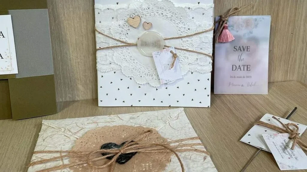 Imagem convite casamento scrapbook fvm do artigo Convite de Casamento em Scrapbook – Faça Você Mesmo
