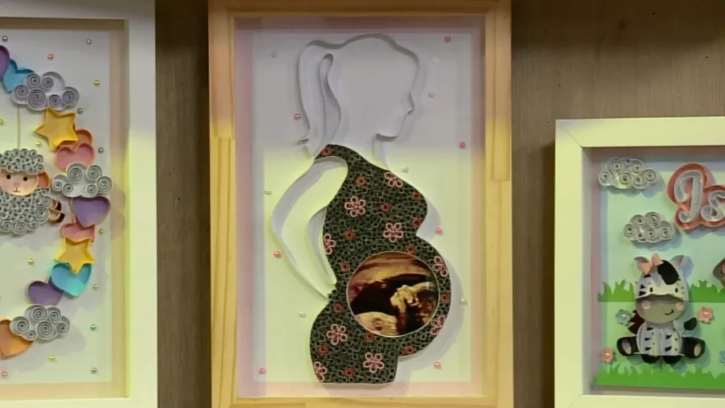 Imagem quadro em quiling lembranca ultrassom bebe do artigo Quadro Porta-retrato Ultrassom do Bebê (Quilling) - Faça Você Mesmo