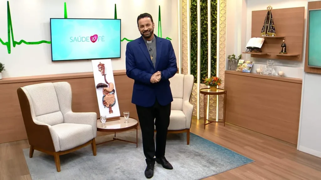 Imagem SFE 18 5 Reproducao TV Aparecida 1 do artigo "Saúde e Fé" destaca as doenças inflamatórias intestinais