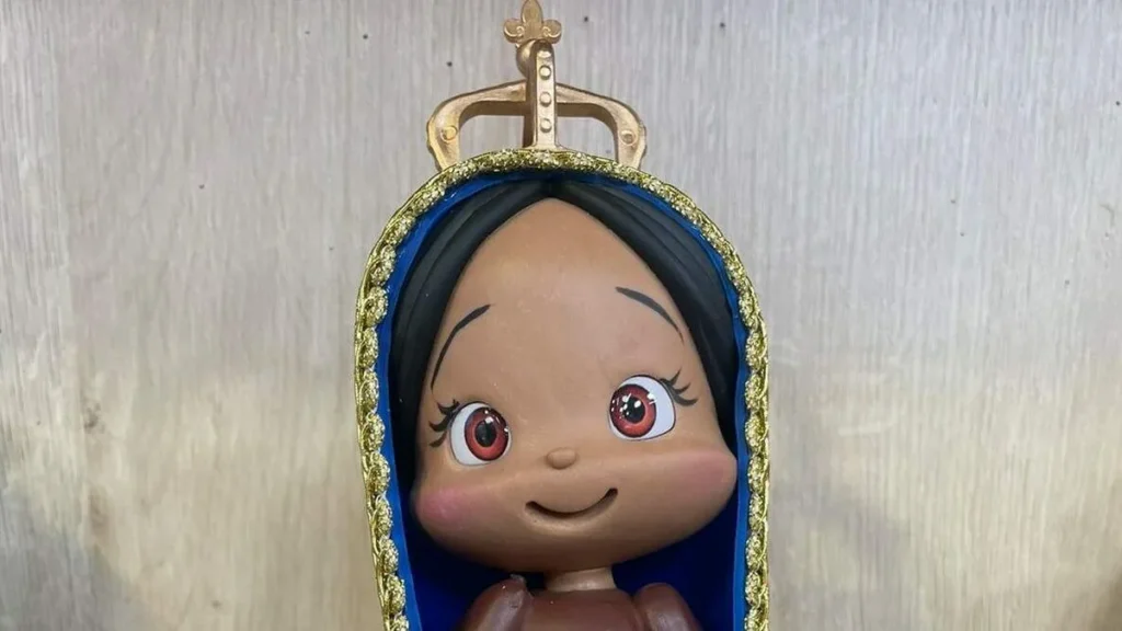 Imagem nossa senhora aparecida em biscuit do artigo Nossa Senhora Aparecida em biscuit - Faça Você Mesmo