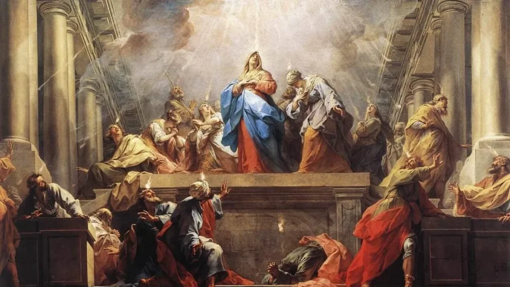 Imagem Pentecostes Virgem Maria do artigo Pentecostes: o sopro do Espírito que renova a Igreja