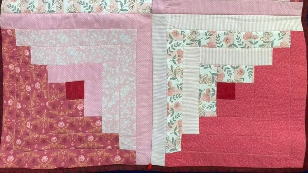 Imagem bloco log cabin em patchwork faca voce mesmo do artigo Bloco log cabin em patchwork – Faça Você Mesmo