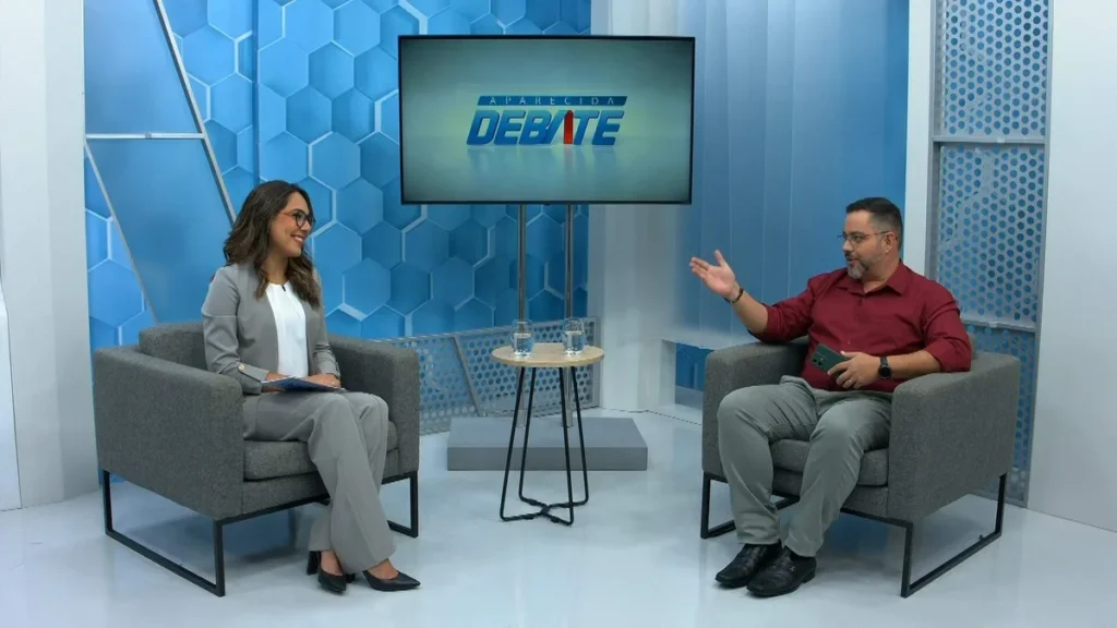 Imagem APD Rio Grande do Sul Reproducao TV Aparecida 1 do artigo "Aparecida Debate" discute os planos de reconstrução do Rio Grande do Sul