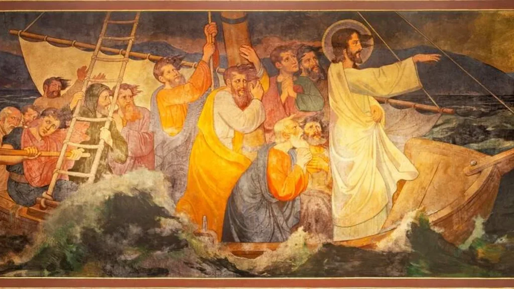 Imagem Jesus acalma a tempestade do artigo Você tem dificuldade de confiar e esperar pelo melhor? Então vá à Missa neste domingo!