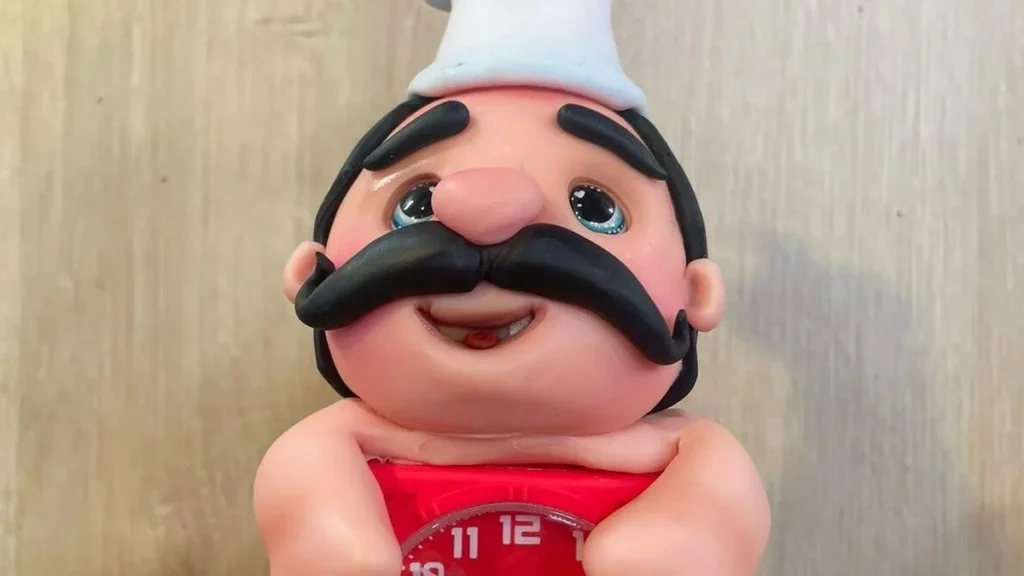 Imagem relogio cozinheiro em biscuit faca voce mesmo do artigo Relógio cozinheiro em biscuit - Faça Você Mesmo