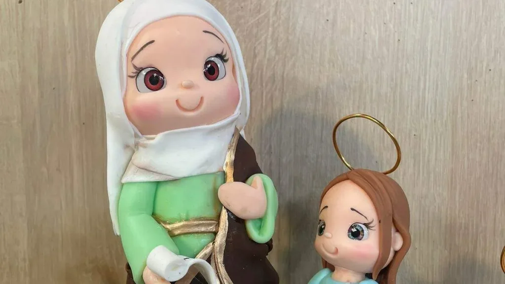 Imagem santa ana e maria em biscuit faca voce mesmo do artigo Santa Ana e Maria em biscuit - Faça Você Mesmo