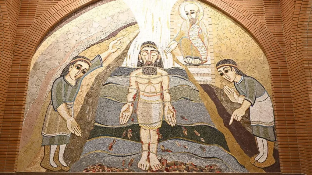 Imagem Batismo de Jesus Fachada Sul do artigo O batismo de Jesus