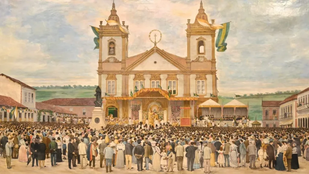 Quadro retrata a coroação da Imagem de Nossa Senhora Aparecida, em 1904