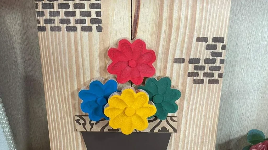 Imagem painel de flores em tabua de pinus faca voce mesmo do artigo Painel de flores em tábua de pinus - Faça Você Mesmo