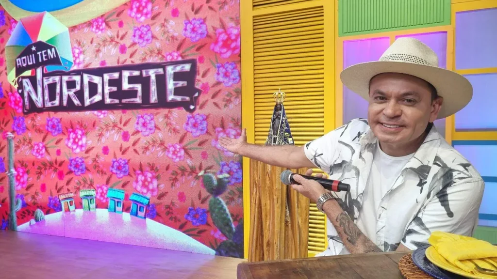 Imagem Frank Aguiar Gabriela Souza TV Aparecida do artigo Beto Barbosa se apresenta em programa especial de Frank Aguiar na TV Aparecida