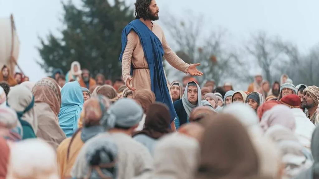Imagem Jesus ensina o povo 2 do artigo É necessário reconhecer e seguir Jesus com atitudes!