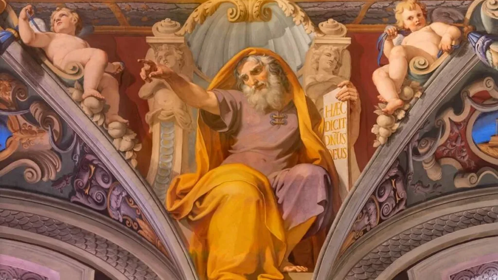 Imagem afresco do profeta Ezequiel em igreja na Italia do artigo Profetas da Esperança: O chamado de Ezequiel e a vocação de cada cristão