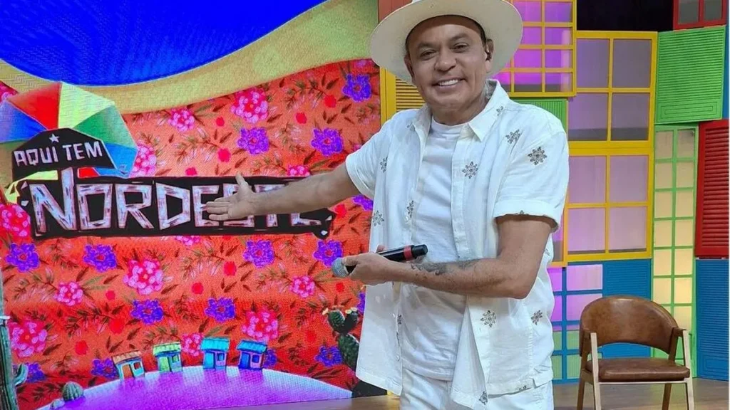 Imagem Frank Aguiar Producao TV Aparecida 1 do artigo Frank Aguiar recebe a conterrânea Amanda Santi no "Aqui Tem Nordeste"