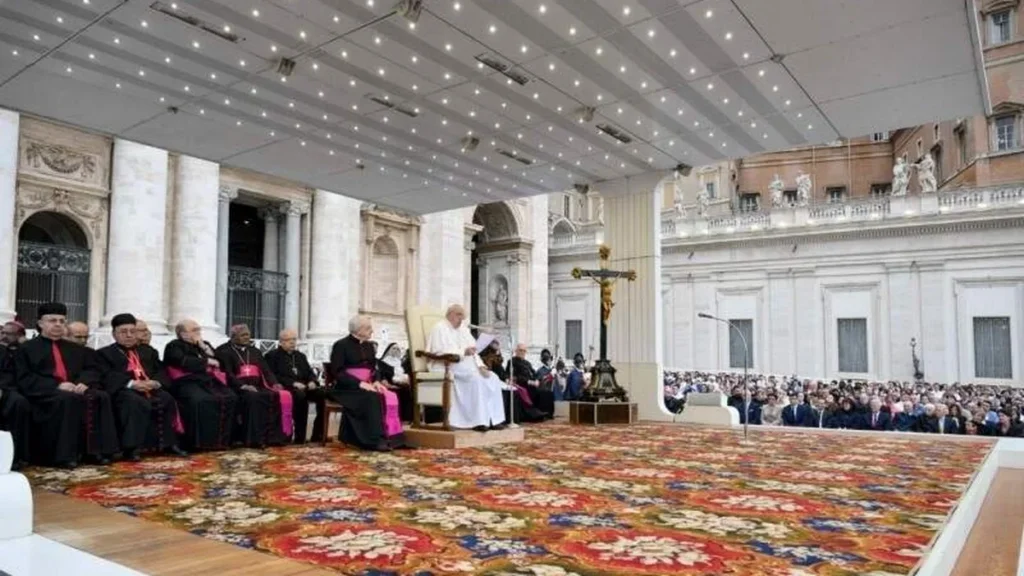 Imagem papa francisco audencia geral 2024 do artigo Papa: “O Espírito Santo é um “nós”, assim como somos em nossa família”