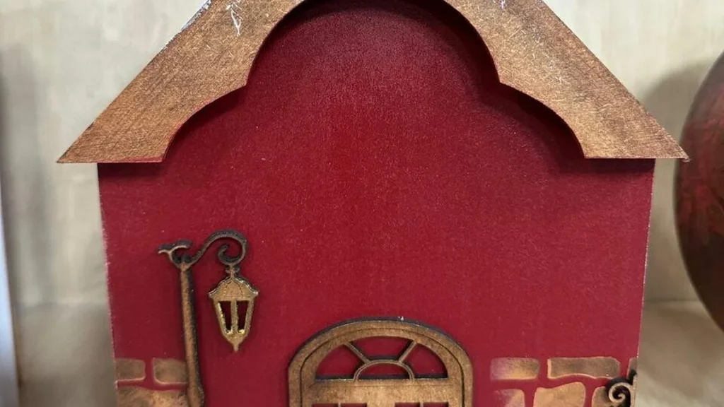 Imagem porta panetone casa do papai noel faca voce mesmo do artigo Porta-panetone "A casa do Papai Noel" - Faça Você Mesmo