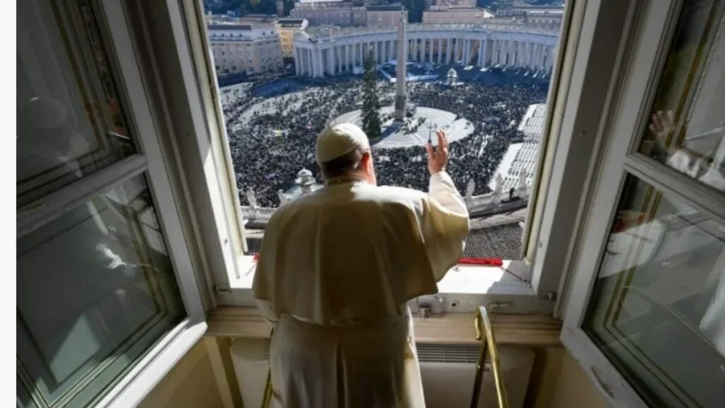Imagem papa angelus 2024 do artigo Papa: “quem ocupa o ‘trono’ de seus corações?”