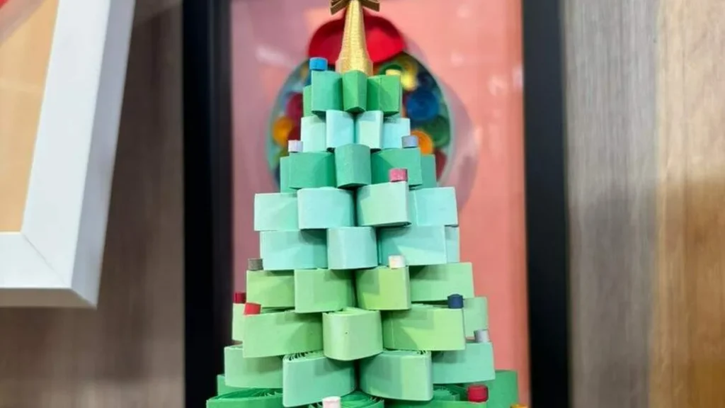 Imagem pinheirinho de natal em quilling faca voce mesmo do artigo Pinheirinho de natal em quilling - Faça Você Mesmo