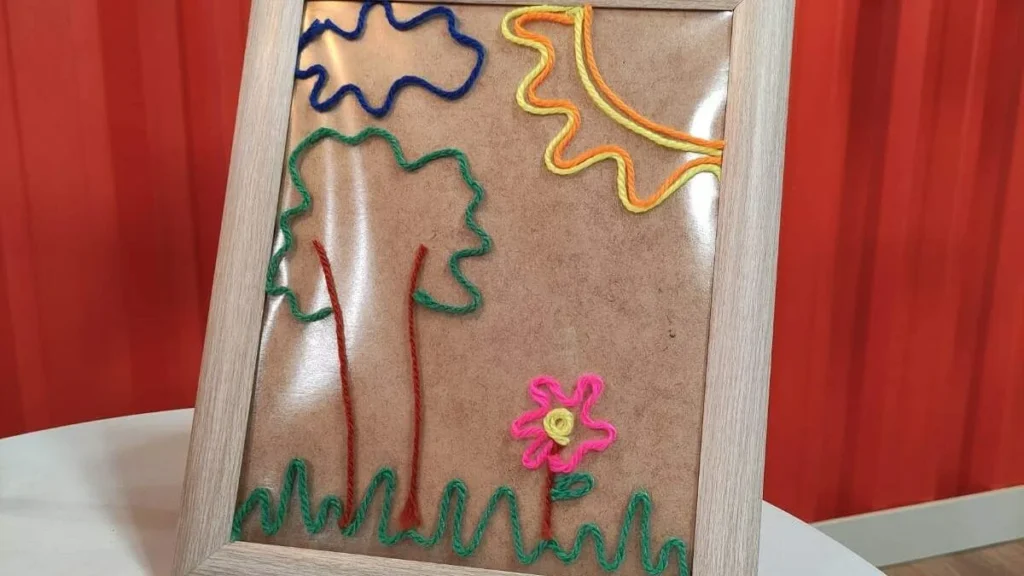 Imagem quadro de la faca voce mesmo 7 do artigo Quadro de lã - Faça Você Mesmo