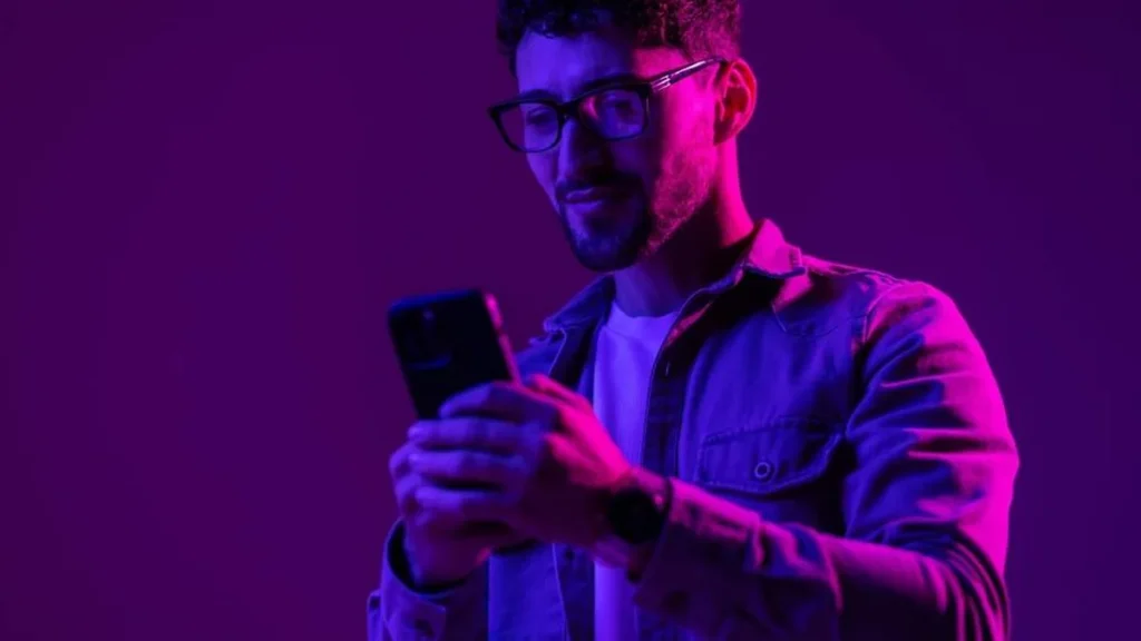 Imagem Homem mexendo no celular do artigo Avanços digitais: como a tecnologia redefine nosso cotidiano sem que percebamos
